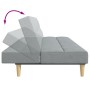 Sofá cama de 2 plazas con taburete tela gris claro en Sofás | Comprar online en Foru.es