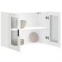 Armario pared para cocina puerta cristal Porto blanco brillante de , Armarios de cocina - Ref: Foro24-854089, Precio: 97,62 €...