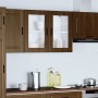 Armario de pared para cocina puerta cristal Porto roble marrón de , Armarios de cocina - Ref: Foro24-854094, Precio: 82,78 €,...