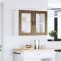 Armario de pared para cocina puerta cristal Porto roble marrón de , Armarios de cocina - Ref: Foro24-854094, Precio: 82,78 €,...