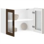 Armario de pared para cocina puerta cristal Porto roble marrón de , Armarios de cocina - Ref: Foro24-854094, Precio: 82,78 €,...