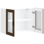 Armario de pared para cocina puerta cristal Porto roble marrón de , Armarios de cocina - Ref: Foro24-854094, Precio: 82,78 €,...