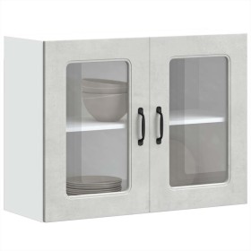 Armario pared cocina puerta de cristal Kalmar gris hormigón de , Armarios de cocina - Ref: Foro24-853611, Precio: 90,35 €, De...