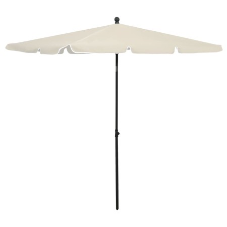 Sombrilla de jardín con palo color arena 210x140 cm de vidaXL, Sombrillas - Ref: Foro24-315543, Precio: 57,89 €, Descuento: %