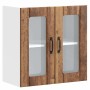 Armario pared cocina puerta de cristal Lucca madera vieja de , Armarios de cocina - Ref: Foro24-853915, Precio: 68,87 €, Desc...