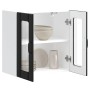 Armario pared cocina puerta de cristal Lucca negra de , Armarios de cocina - Ref: Foro24-853908, Precio: 68,76 €, Descuento: %