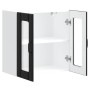 Armario pared cocina puerta de cristal Lucca negra de , Armarios de cocina - Ref: Foro24-853908, Precio: 68,76 €, Descuento: %