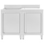 Fregadero de cocina profesional acero inoxidable 120x60x96 cm de vidaXL, Restauración - Ref: Foro24-3058270, Precio: 515,80 €...