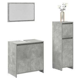 Set muebles de baño 2 piezas madera contrachapada gris hormigón de , Muebles de baño - Ref: Foro24-3324852, Precio: 98,22 €, ...