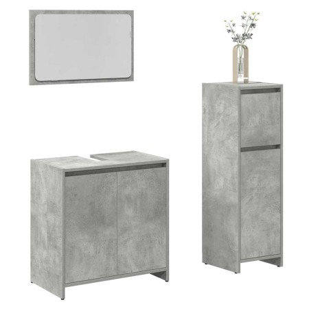 Set muebles de baño 2 piezas madera contrachapada gris hormigón de , Muebles de baño - Ref: Foro24-3324852, Precio: 98,22 €, ...