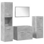 Juego muebles de baño 4 pzas madera contrachapada gris hormigón de , Muebles de baño - Ref: Foro24-3324865, Precio: 148,20 €,...