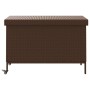 Caja de almacenaje jardín ruedas ratán PE marrón 110x55x73 cm de , Cajas de almacenaje para exteriores - Ref: Foro24-4103827,...