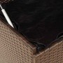 Caja de almacenaje jardín ruedas ratán PE marrón 110x55x73 cm de , Cajas de almacenaje para exteriores - Ref: Foro24-4103827,...