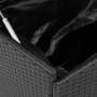Caja almacenaje jardín ruedas ratán sintético negro 160x55x75cm de , Cajas de almacenaje para exteriores - Ref: Foro24-410383...