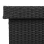 Caja almacenaje jardín ruedas ratán sintético negro 160x55x75cm de , Cajas de almacenaje para exteriores - Ref: Foro24-410383...