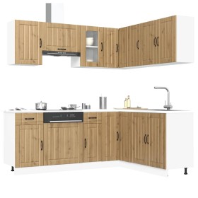 Mueble de cocina Lucca 11 piezas artesanal roble de , Armarios de cocina - Ref: Foro24-3314960, Precio: 718,92 €, Descuento: %
