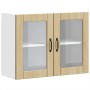 Armario pared cocina puerta de cristal Lucca roble sonoma de , Armarios de cocina - Ref: Foro24-853850, Precio: 86,06 €, Desc...