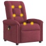 Sillón de masaje reclinable de tela color vino tinto de , Sillones - Ref: Foro24-4015629, Precio: 206,69 €, Descuento: %