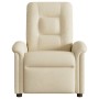 Sillón de masaje reclinable de tela crema de , Sillones - Ref: Foro24-4015634, Precio: 238,62 €, Descuento: %
