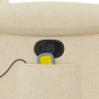 Sillón de masaje reclinable de tela crema de , Sillones - Ref: Foro24-4015634, Precio: 238,62 €, Descuento: %