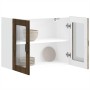 Armario pared cocina puerta de cristal Lucca roble ahumado de , Armarios de cocina - Ref: Foro24-853852, Precio: 84,43 €, Des...