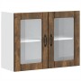 Armario pared cocina puerta de cristal Lucca roble ahumado de , Armarios de cocina - Ref: Foro24-853852, Precio: 84,43 €, Des...