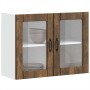 Armario pared cocina puerta de cristal Lucca roble ahumado de , Armarios de cocina - Ref: Foro24-853852, Precio: 84,43 €, Des...