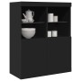 Aparador negro 81x37x100 cm madera de ingeniería de , Taquillas y armarios de almacenamiento - Ref: Foro24-3318618, Precio: 1...