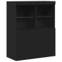 Aparador negro 81x37x100 cm madera de ingeniería de , Taquillas y armarios de almacenamiento - Ref: Foro24-3318618, Precio: 1...