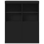 Aparador negro 81x37x100 cm madera de ingeniería de , Taquillas y armarios de almacenamiento - Ref: Foro24-3318618, Precio: 1...