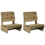 Sillas de jardín 2 uds 60x64x70,5 cm madera de pino impregnada de , Sillas de jardín - Ref: Foro24-859316, Precio: 136,29 €, ...