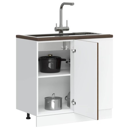 Mueble bajo para fregadero de madera de ingeniería roble marrón de , Armarios de cocina - Ref: Foro24-854295, Precio: 77,26 €...