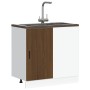 Mueble bajo para fregadero de madera de ingeniería roble marrón de , Armarios de cocina - Ref: Foro24-854295, Precio: 77,26 €...
