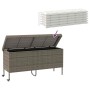 Caja almacenaje jardín ruedas ratán sintético gris 160x55x75 cm de , Cajas de almacenaje para exteriores - Ref: Foro24-410383...