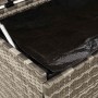 Caja almacenaje jardín ruedas ratán sintético gris 160x55x75 cm de , Cajas de almacenaje para exteriores - Ref: Foro24-410383...