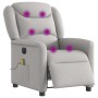 Sillón reclinable de masaje eléctrico tela gris nube de , Sillones - Ref: Foro24-3303193, Precio: 252,18 €, Descuento: %