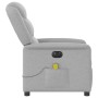 Sillón reclinable de masaje eléctrico tela gris nube de , Sillones - Ref: Foro24-3303193, Precio: 252,18 €, Descuento: %