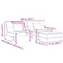 Sofá cama de 2 plazas con taburete terciopelo gris claro en Sofás | Comprar online en Foru.es