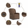 Silla de masaje reclinable de pie de tela marrón de , Sillones - Ref: Foro24-3303208, Precio: 275,65 €, Descuento: %