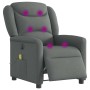Sillón reclinable de masaje eléctrico tela gris oscuro de , Sillones - Ref: Foro24-3303185, Precio: 241,92 €, Descuento: %