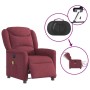 Sillón de masaje reclinable eléctrico tela rojo tinto de , Sillones - Ref: Foro24-3303187, Precio: 253,81 €, Descuento: %