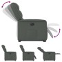 Sillón eléctrico reclinable elevable de tela gris oscuro de , Sillones - Ref: Foro24-3303215, Precio: 306,26 €, Descuento: %