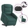 Sillón eléctrico reclinable elevable de tela verde oscuro de , Sillones - Ref: Foro24-3303220, Precio: 298,91 €, Descuento: %