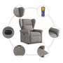 Sillón reclinable de masaje eléctrico tela gris taupe de , Sillones - Ref: Foro24-3303371, Precio: 270,85 €, Descuento: %