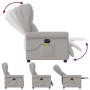 Sillón reclinable de masaje eléctrico tela gris nube de , Sillones - Ref: Foro24-3303373, Precio: 257,94 €, Descuento: %