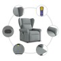 Sillón de masaje reclinable de pie de tela gris claro de , Sillones - Ref: Foro24-3303384, Precio: 281,29 €, Descuento: %