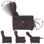 Sillón masaje eléctrico reclinable elevable tela marrón oscuro de , Sillones - Ref: Foro24-3303409, Precio: 322,11 €, Descuen...