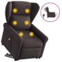 Sillón masaje eléctrico reclinable elevable tela marrón oscuro de , Sillones - Ref: Foro24-3303409, Precio: 322,11 €, Descuen...