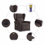 Sillón masaje eléctrico reclinable elevable tela marrón oscuro de , Sillones - Ref: Foro24-3303409, Precio: 322,11 €, Descuen...