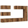 Conjunto de mueble de TV 7 piezas montado la pared madera vieja de , Muebles TV - Ref: Foro24-3329139, Precio: 333,31 €, Desc...
